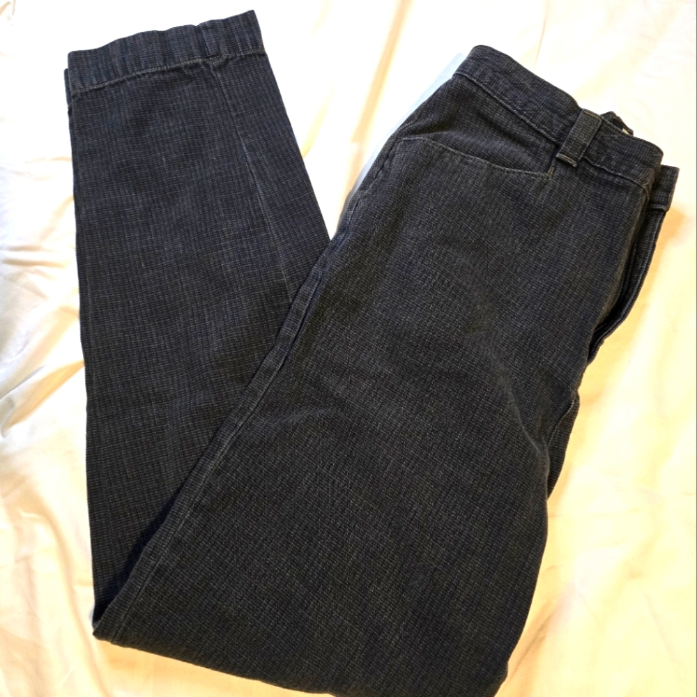 Vintage Lee's Casuals Black Plaid Straight Leg Pants